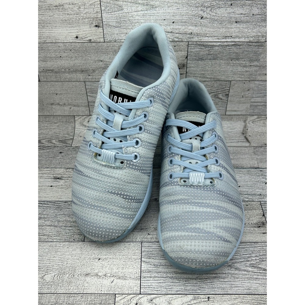 NOBULL SuperFabric Trainer Arctic Tiger Blue Grey Women 6 Men 4.5 Training Shoe